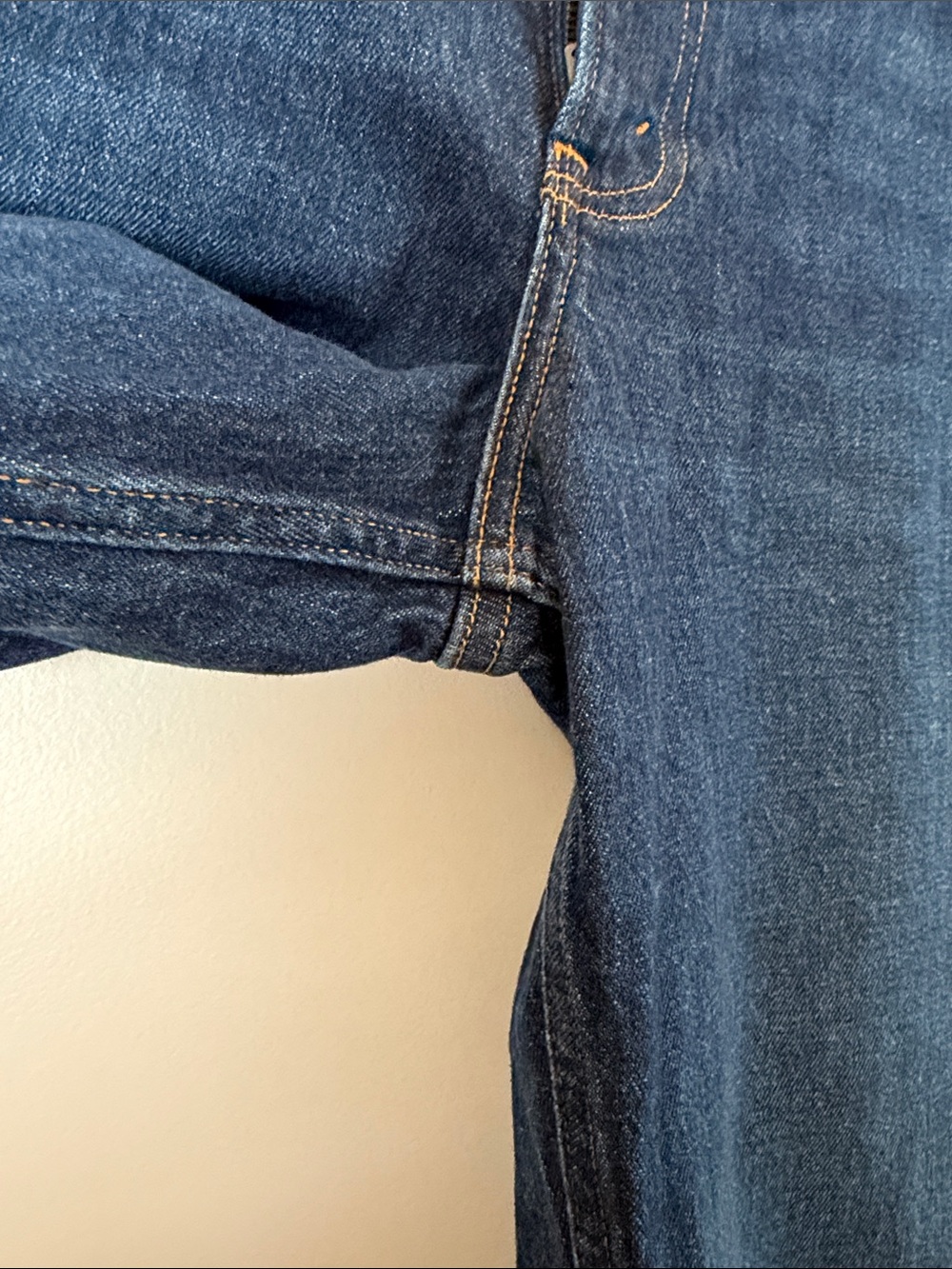 🆕 NWT Abercrombie & Fitch 90s Straight Mid Rise Deep Indigo Straight-Leg Jeans - Picture 9 of 12